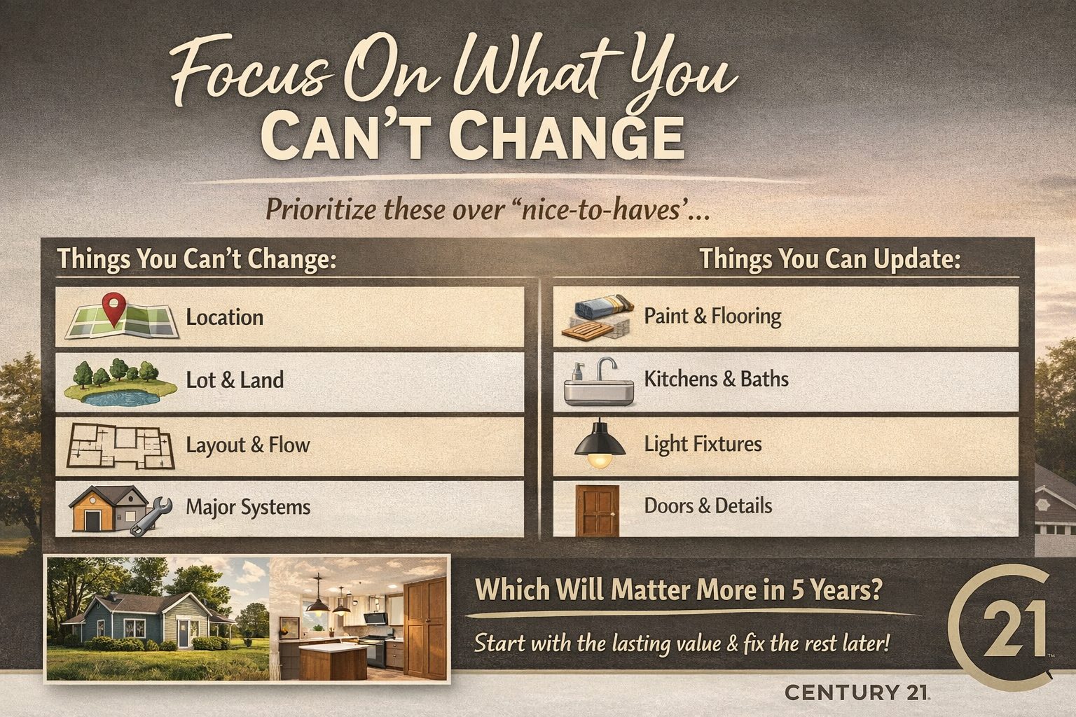 Focus on what you can't change graphic